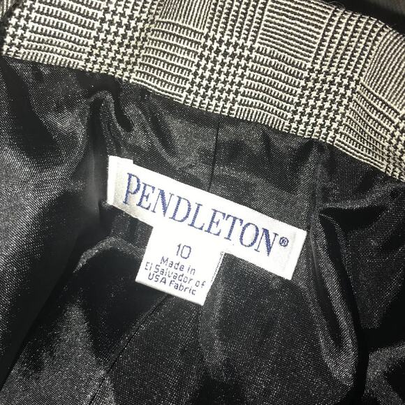 Pendleton Gray Virgin Wool Plaid Button Blazer - Picture 7 of 9